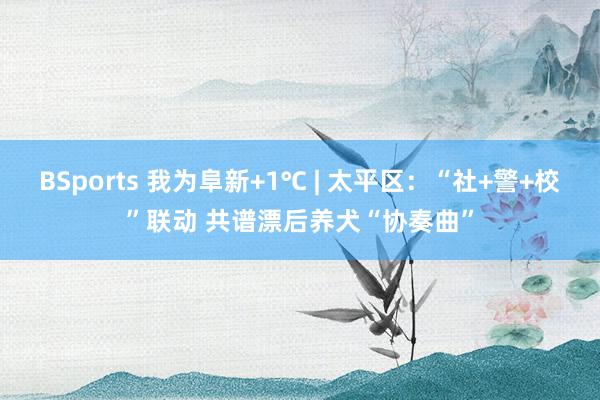 BSports 我为阜新+1℃ | 太平区：“社+警+校”联动 共谱漂后养犬“协奏曲”