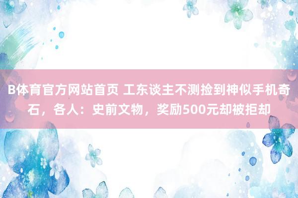 B体育官方网站首页 工东谈主不测捡到神似手机奇石，各人：史前文物，奖励500元却被拒却