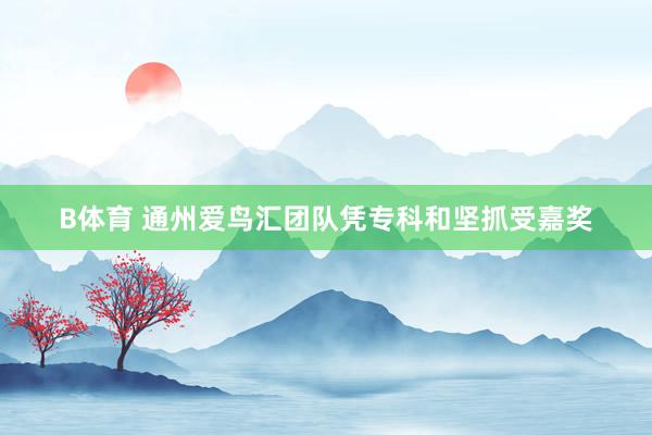 B体育 通州爱鸟汇团队凭专科和坚抓受嘉奖
